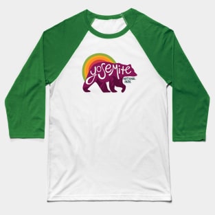 Yosemite National Park Bear Baseball T-Shirt